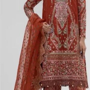 Elegant Asymmetrical Red Dress